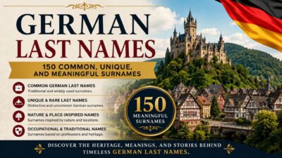 German last names featuring 150 common, unique, traditional, and meaningful German surnames