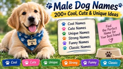 Male dog names with 200+ cool, cute, unique, strong, and funny name ideas