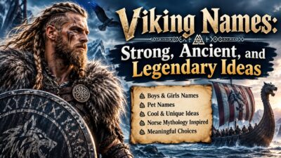 Viking warrior with longship and Norse-inspired ideas for strong and legendary Viking names