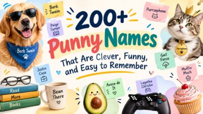 200+ punny names with clever, funny ideas for pets, characters, games, teams, and more