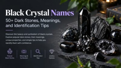 Black crystal names featuring dark stones, meanings, identification tips, and jewelry options