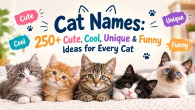 250+ cat names with cute, cool, unique and funny ideas alongside adorable kittens