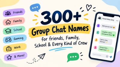 300+ group chat names for friends, family, school, gaming, work, and every kind of crew