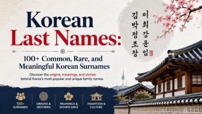 Korean last names guide featuring 100+ common, rare, and meaningful Korean surnames
