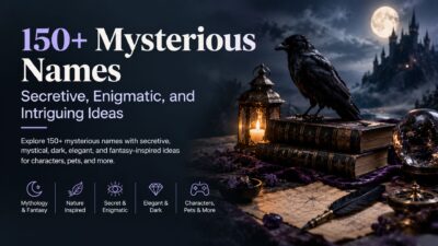 150+ mysterious names with secretive, dark, mystical, and fantasy-inspired ideas