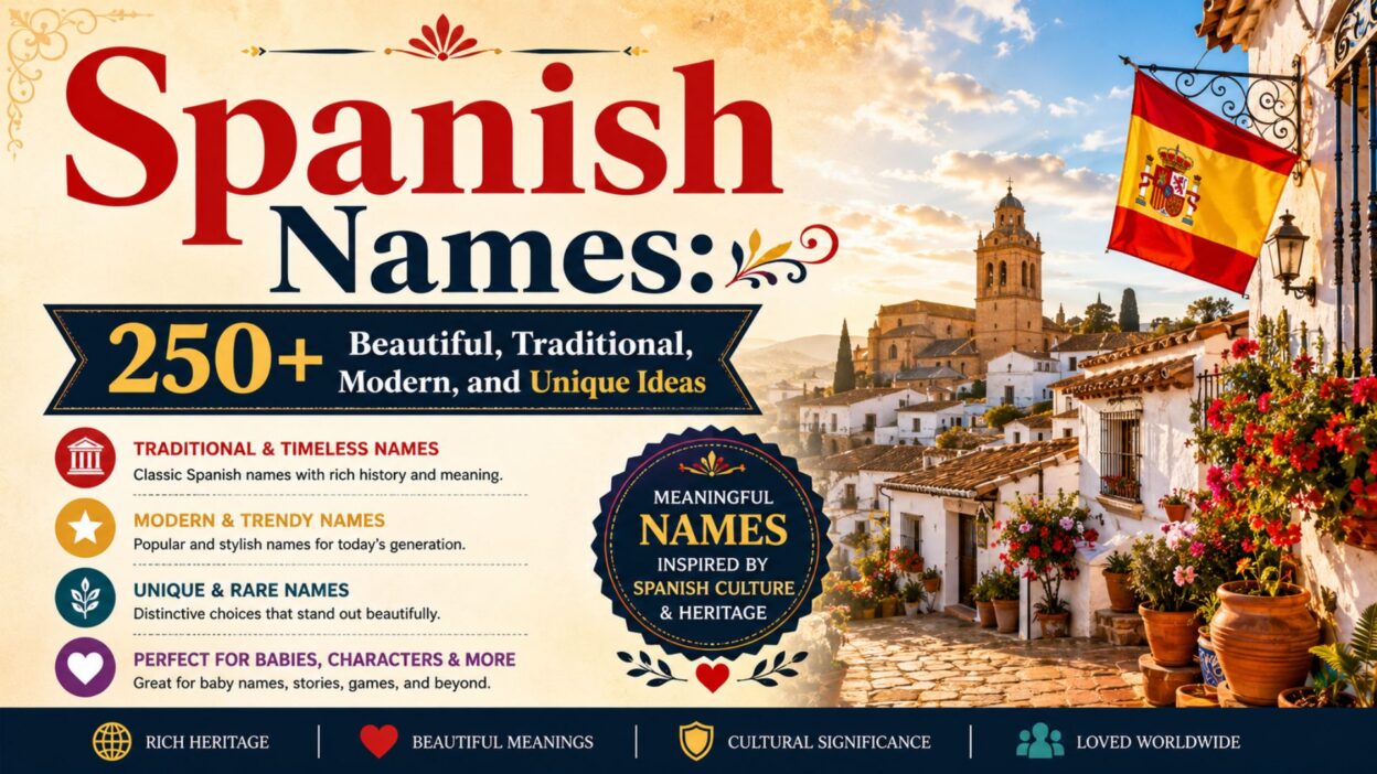 Spanish Names: 250+ beautiful, traditional, modern, and unique name ideas with Spanish village scenery
