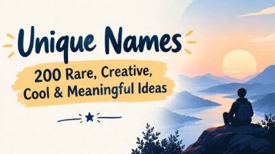 Unique names 200 rare, creative, cool and meaningful ideas with scenic mountain background