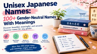 Unisex Japanese names featuring 100+ gender-neutral name ideas, meanings, and Japanese cultural inspiration.