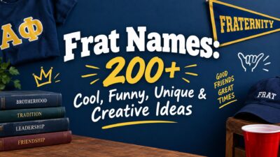 Frat names featuring 200+ cool, funny, unique, and creative ideas for groups and fraternities