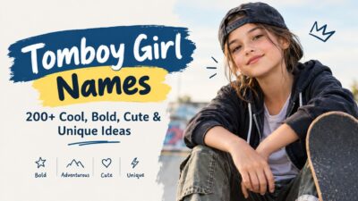 Tomboy girl names with cool, bold, cute, and unique ideas for girls